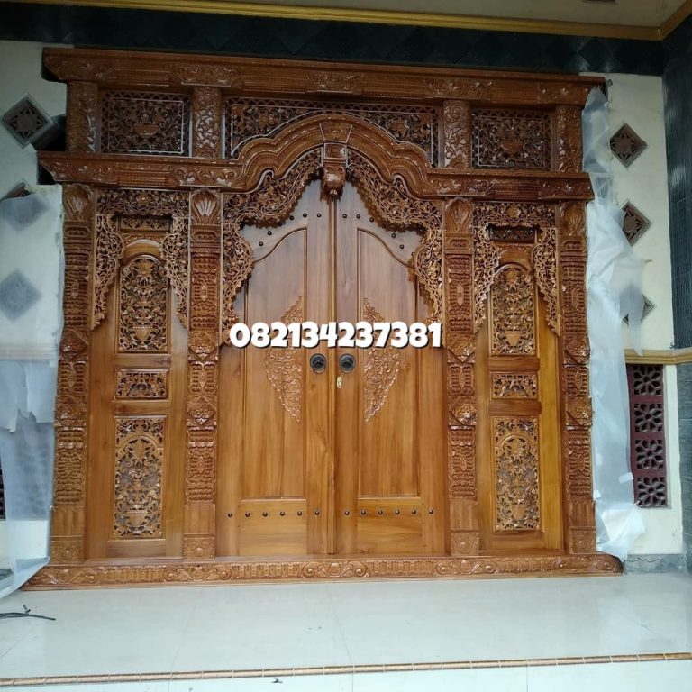 Pintu Jati Gebyok Jawa Jepara Asli 3 Meter