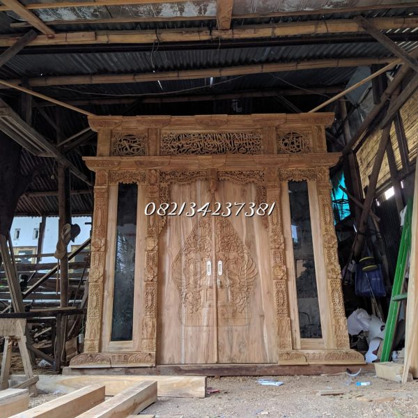 pintu-sleding-gebyok-minimalis-kaligrafi-jati