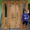 Gebyok Ukir Minimalis Gundul Jendela Kaca 2,3 Meter