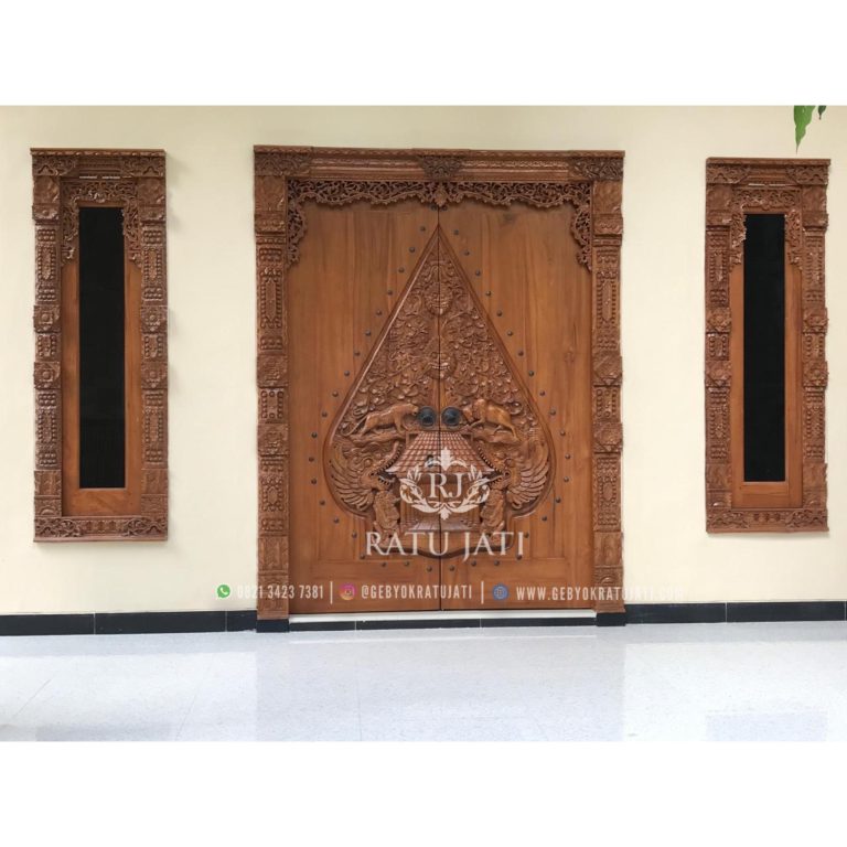 GEBYOK MINIMALIS FULL UKIR RELIEF GUNUNGAN TIMBUL JATI PREMIUM BEST SELLER